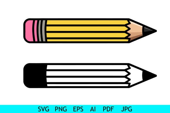 Cute Cartoon Pencil Clipart Set for Modern Design Projects
