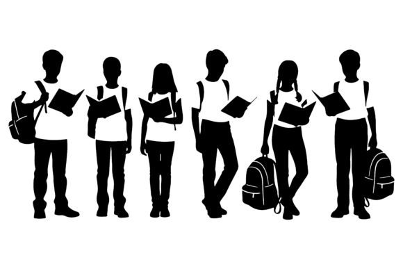 Diverse Group of Students Reading Books: Visualizing the Future of Learning