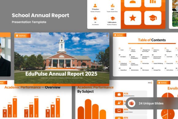Elevating Educational Narratives: The Strategic Power of a Modern School Annual Report PowerPoint