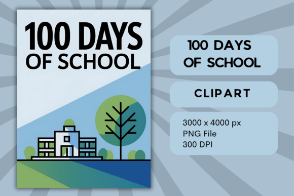 Geometric School Scene 100 Days of: A Modern Approach to Classroom Celebrations