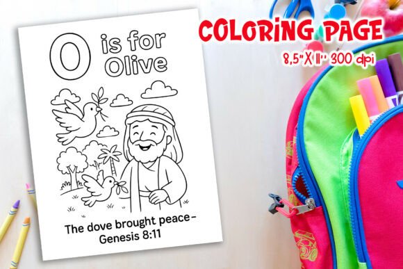Teaching Kids the Meaning of Peace with a Christian Alphabet Coloring Page: O is for Olive