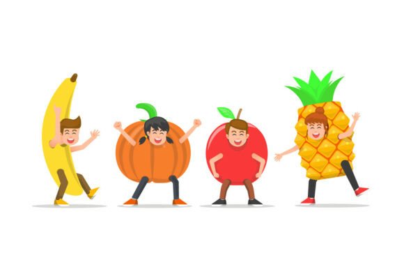 The Children Posing in Fruit Costumes: A Guide to Using Vibrant Illustrations Effectively