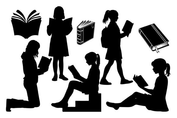 The Power of Simplicity: Why Children with Book Silhouette Vector Art Defines Modern Literacy Design